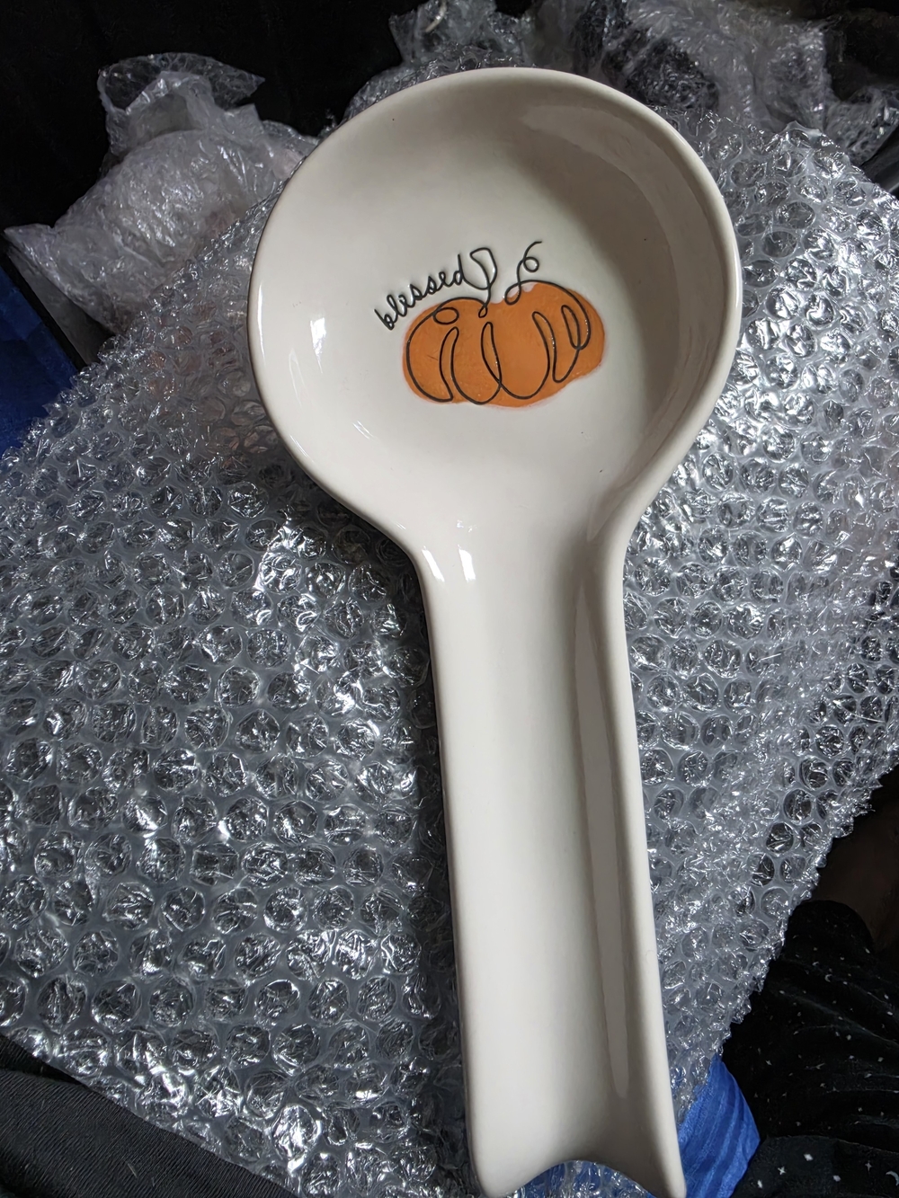 Rae DunnPumpkin 'Blessed' Spoon Rest
